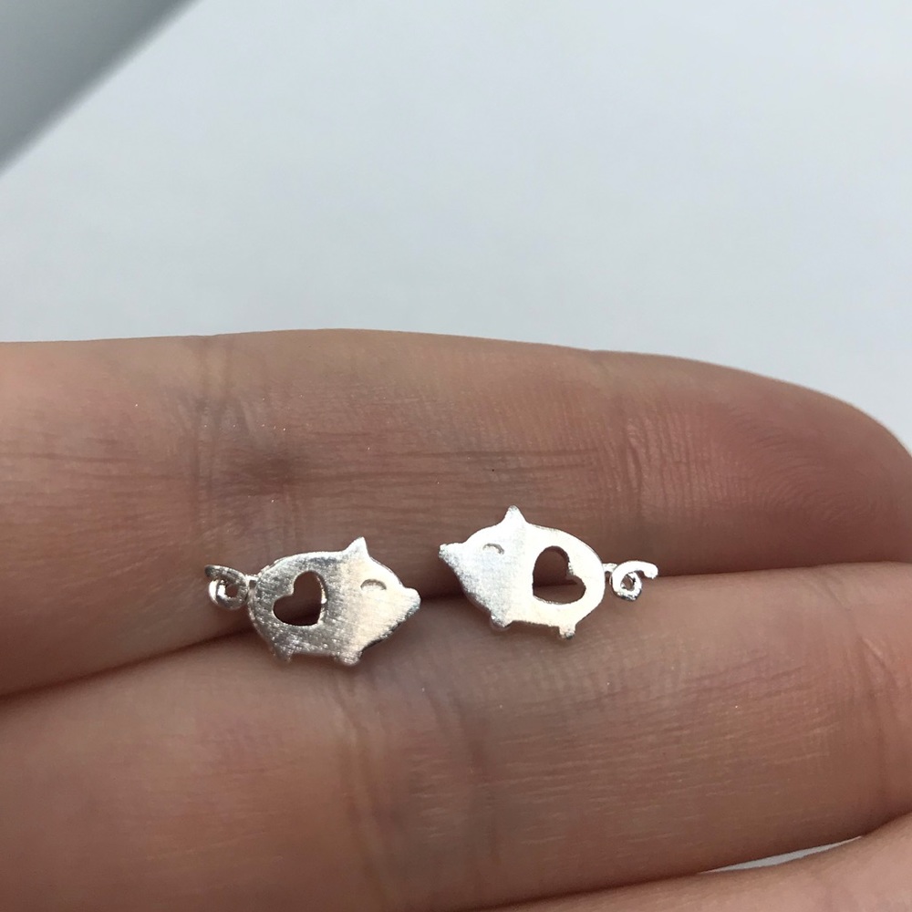 Sterling Silver 925 Stud Earrings - Picture 2 of 3